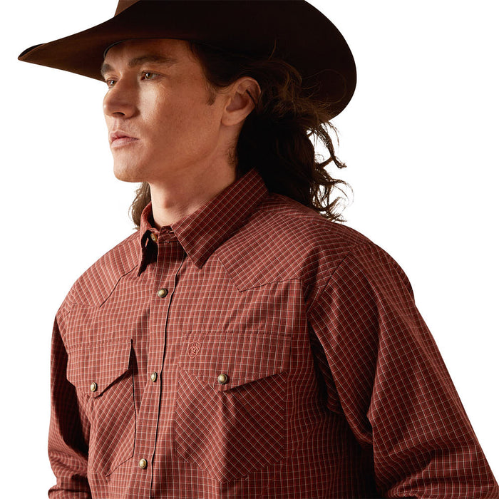 Ariat Men's Red Plaid Pro Series Fabian Shirt