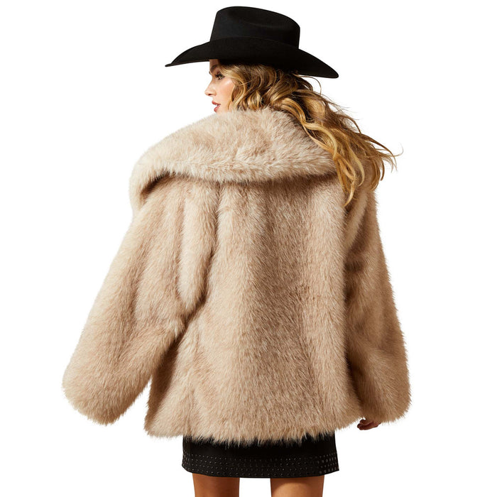 Ariat Women's Tan Faux Fur Coat
