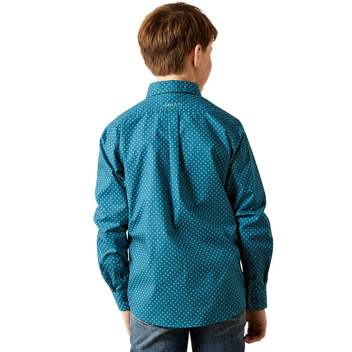 Ariat Boy's Tyce Dark Teal Shirt