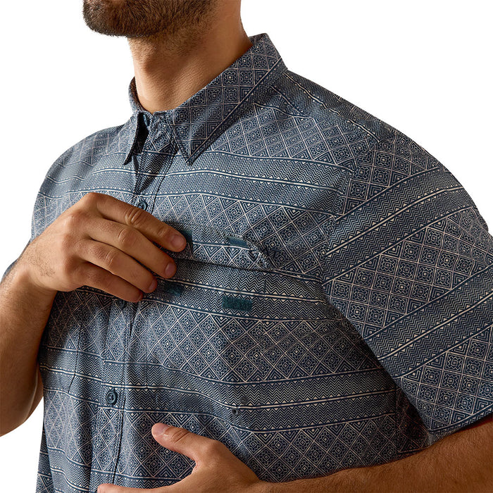 Ariat Men's Dark Denim Printed VentTek Shirt