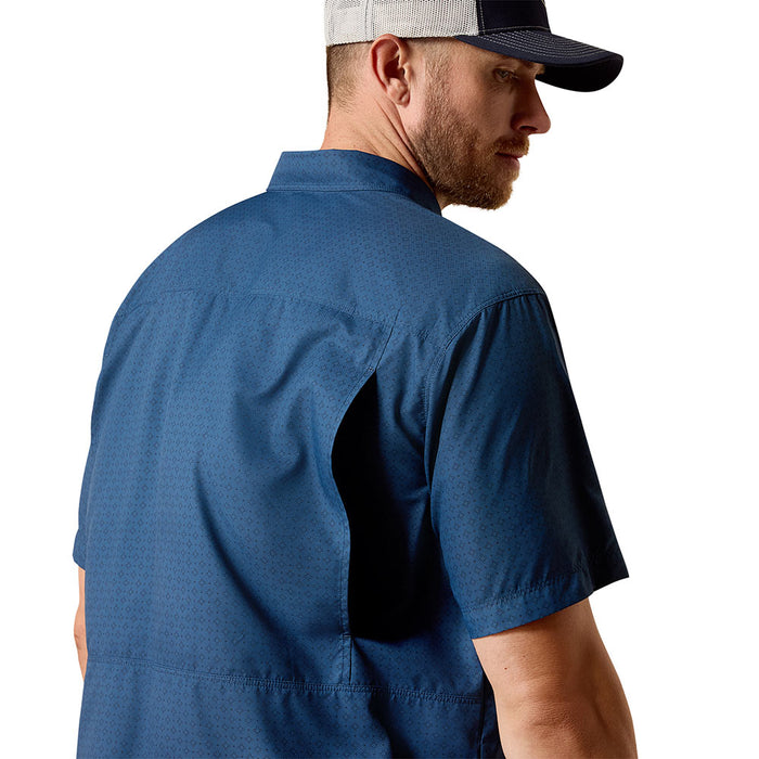 Ariat Men's Dark Denim Navy Print VentTek Shirt