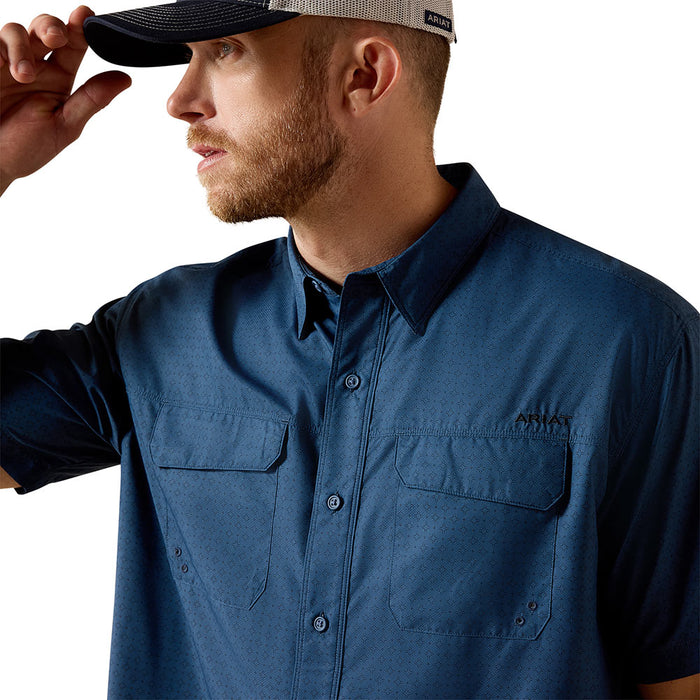 Ariat Men's Dark Denim Navy Print VentTek Shirt