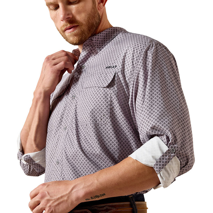 Ariat Men's Grey Print Outbound VentTek Shirt