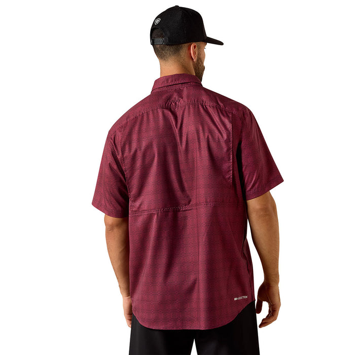 Ariat Men's Maroon Banner Printed VentTek Shirt