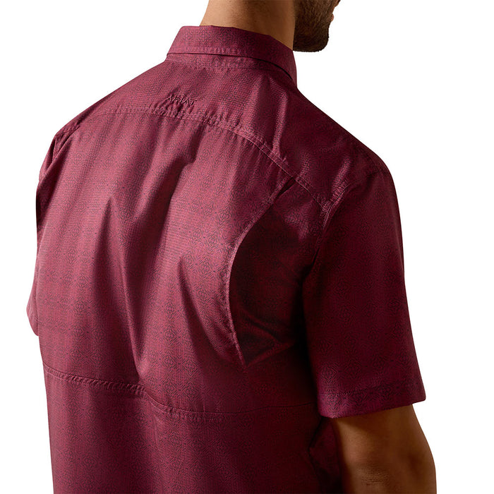 Ariat Men's Maroon Banner Printed VentTek Shirt
