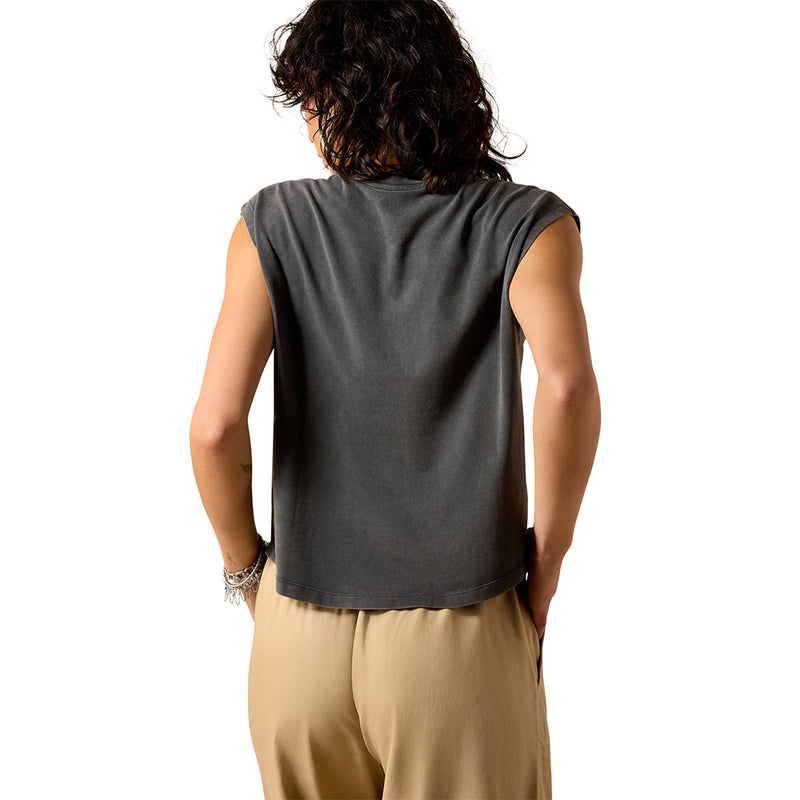 Ariat Women's Dallas Charcoal Cropped Tee Shirt
