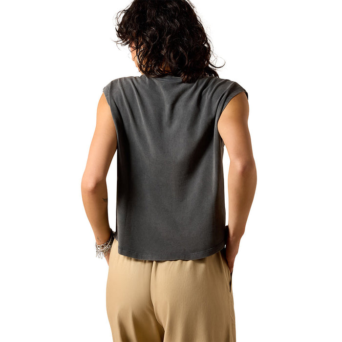 Ariat Women's Dallas Charcoal Cropped Tee Shirt