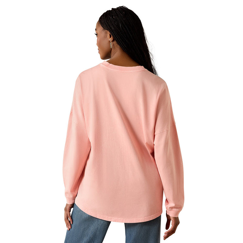 Ariat Women's Peach Amber Howdy Oversized Tee Shirt