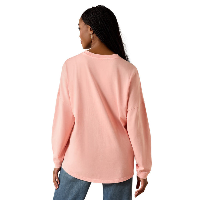 Ariat Women's Peach Amber Howdy Oversized Tee Shirt
