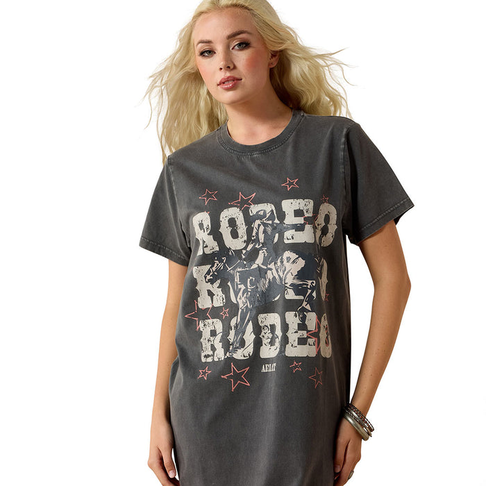 Ariat Women's Star Spangled Rodeo Charcoal Tee Shirt Dress