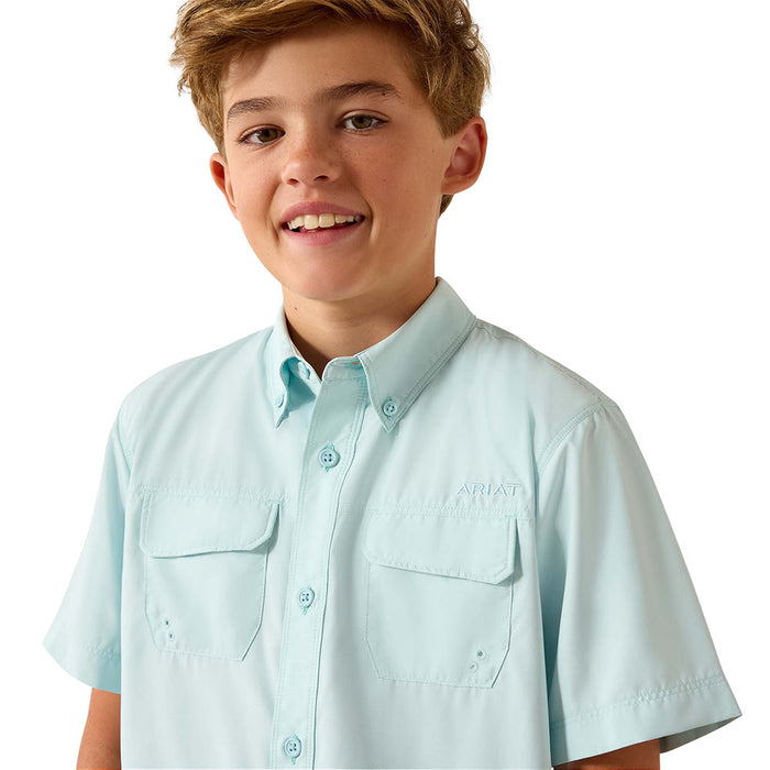 Ariat Boy's Blue Glow Vent Tek Outbound Shirt