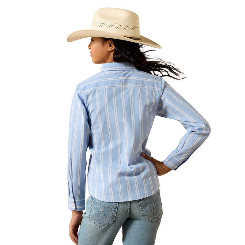 Ariat Girl's Ashleigh Blue Stripe Kirby Shirt