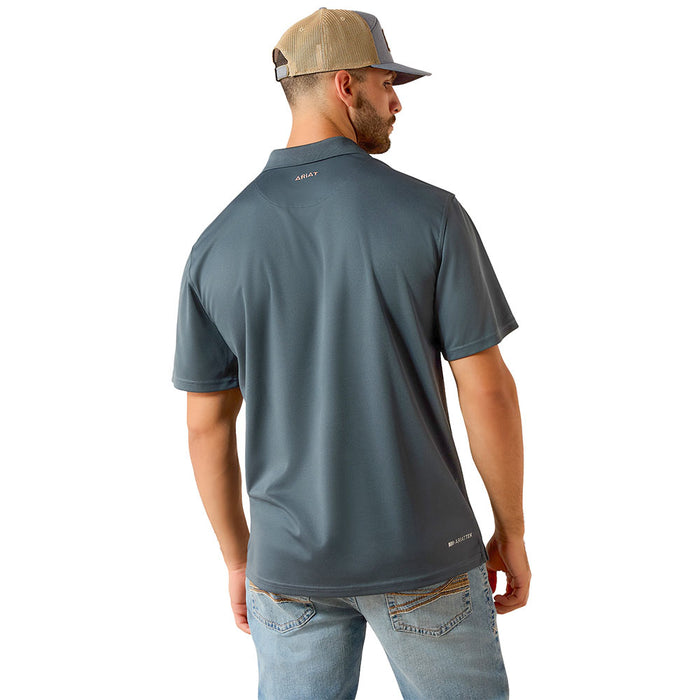 Ariat Men's Dark Slate Tek Classic Fit Polo