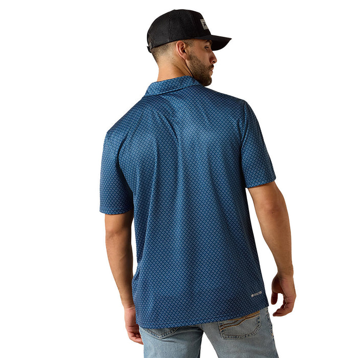 Ariat Men's Dark Denim Medallion Print Polo