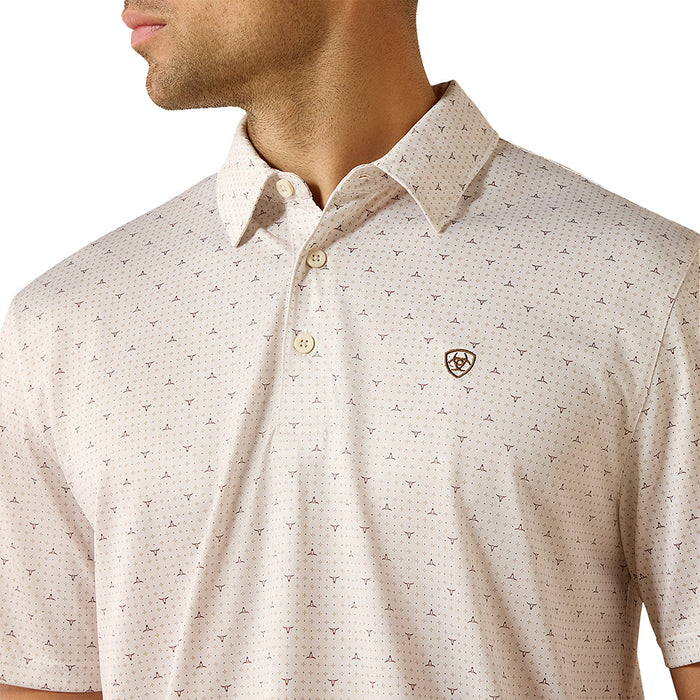 Ariat Men's Moonbeam Steer Print Polo