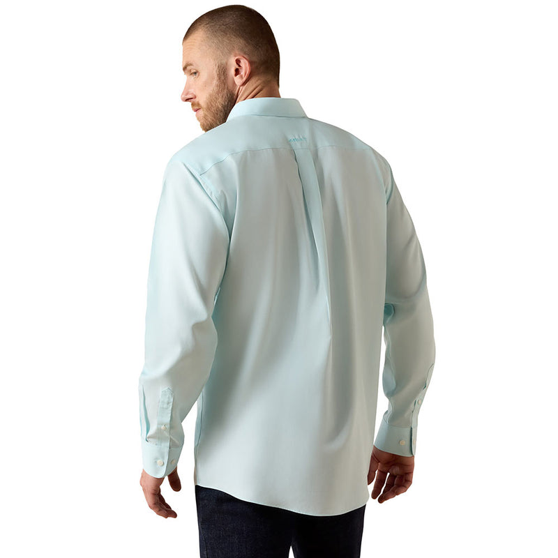 Ariat Men's Wrinkle Free Angel Blue Solid Shirt