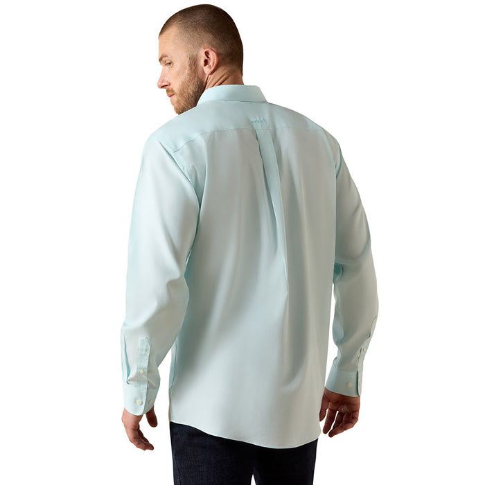 Ariat Men's Wrinkle Free Angel Blue Solid Shirt