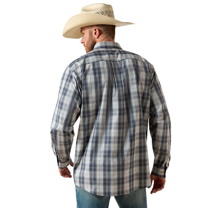 Ariat Men's Pro Series Ombre Blue Plaid Paolo Shirt