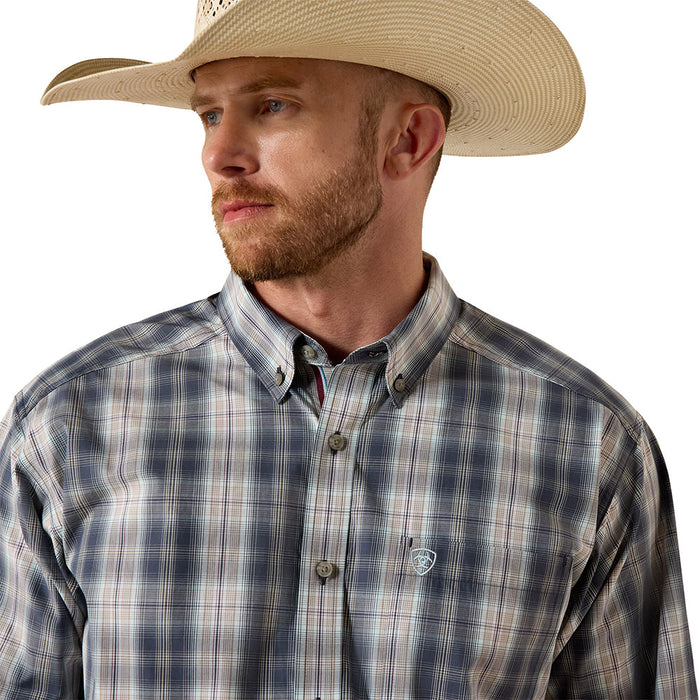 Ariat Men's Pro Series Ombre Blue Plaid Paolo Shirt