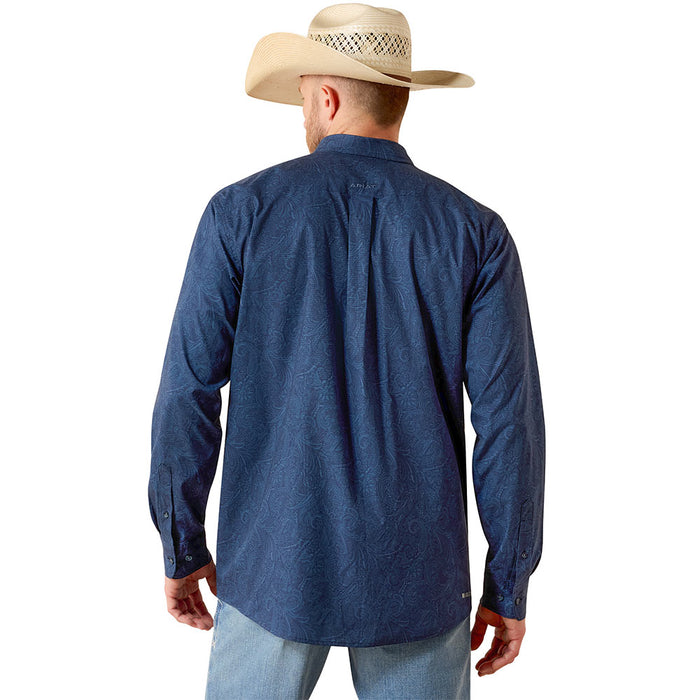 Ariat Men's Navy Print 360 Airflow Classic Shirt