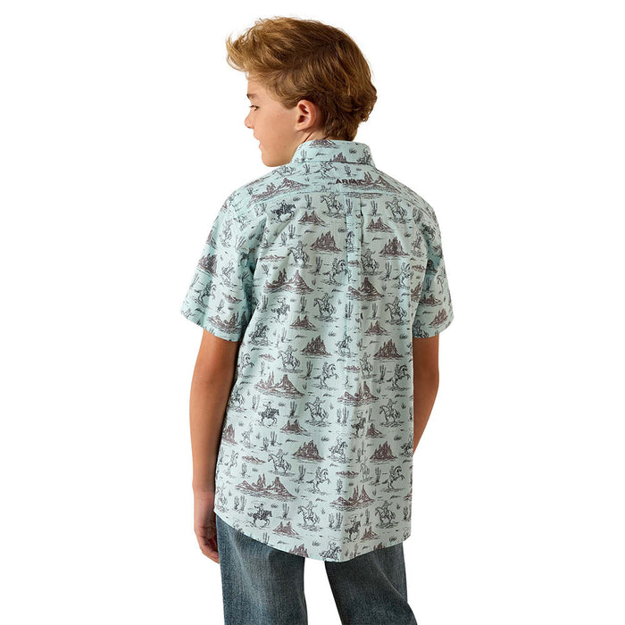 Ariat Boy's Blue Glow Button Shirt