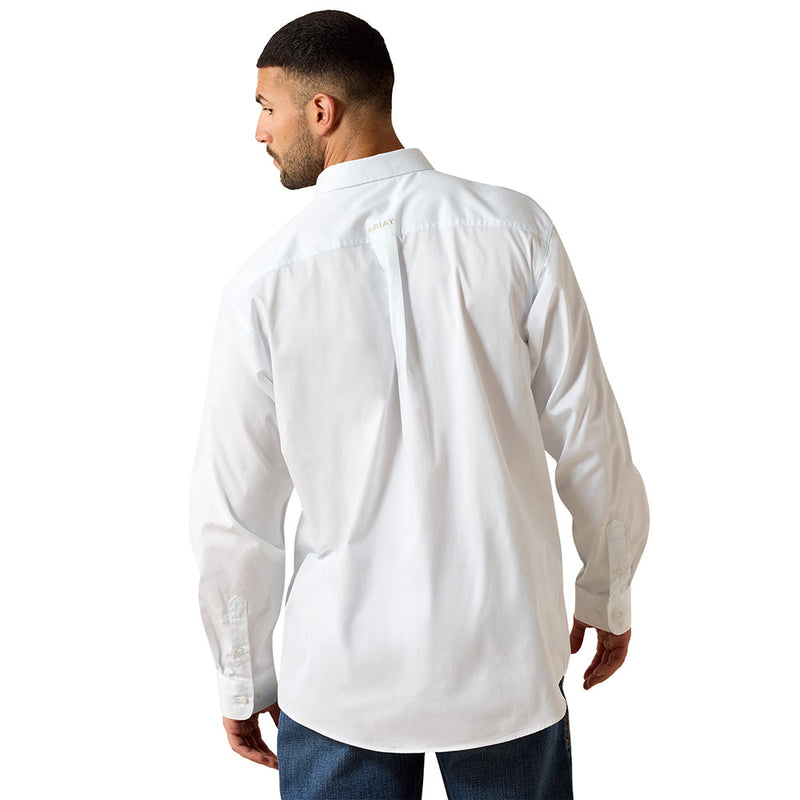 Ariat Men's Team Logo White & Khaki Shirt