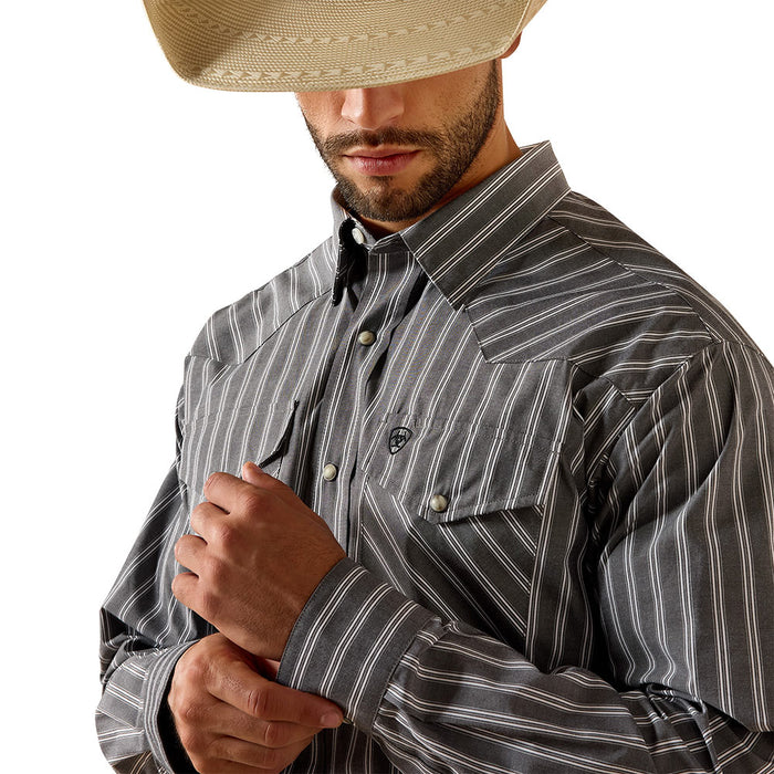 Ariat Men's Theron Pro Series Grey Stripe Shirt