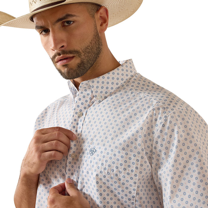 Ariat Men's Tenzin White Medallion Print Shirt