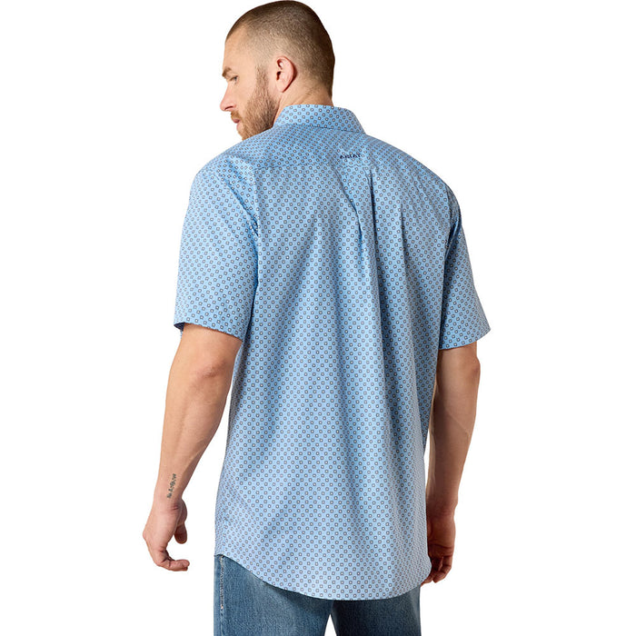 Ariat Men's Wrinkle Free Blissful Blue Print Cash Shirt