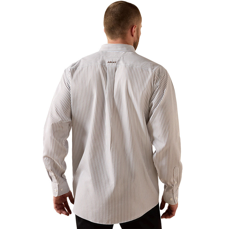 Ariat Men's Wrinkle Free White Stripe Cory Shirt