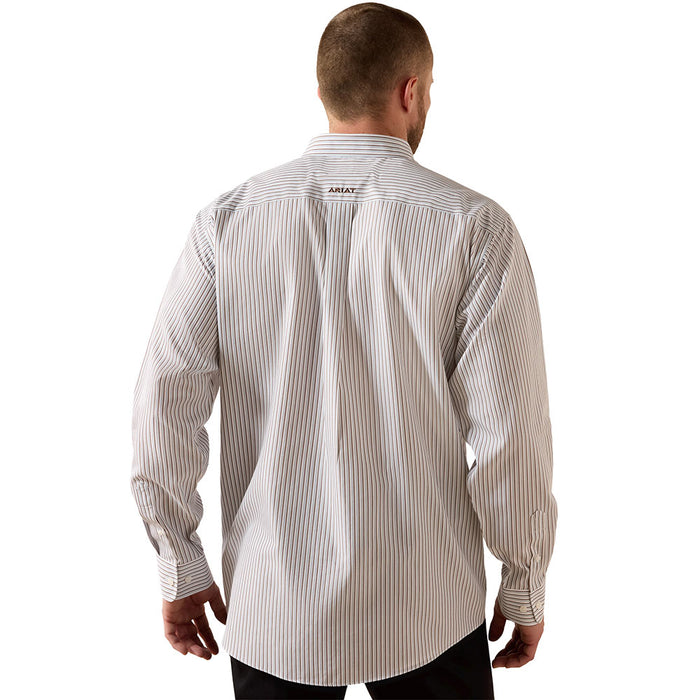 Ariat Men's Wrinkle Free White Stripe Cory Shirt