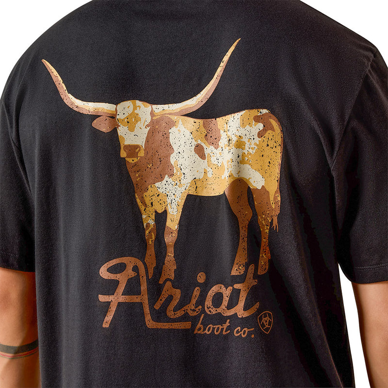 Ariat Men's Cowmooflage Black Tee Shirt