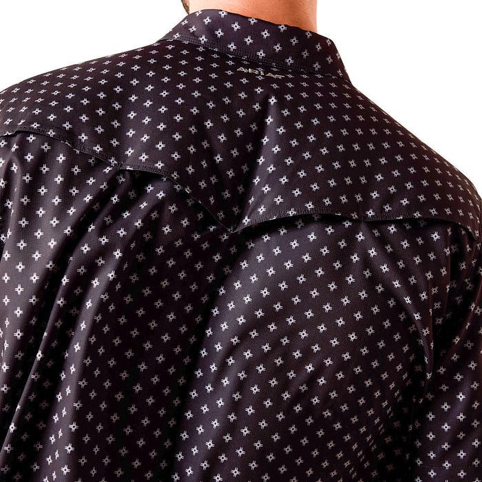 Ariat Men's Printed VentTek Black Fitted Shirt