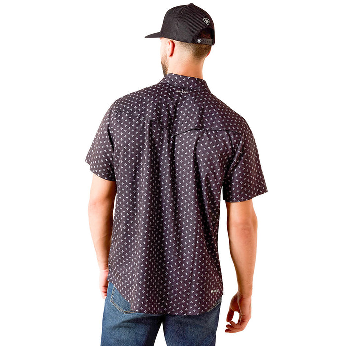 Ariat Men's Printed VentTek Black Fitted Shirt