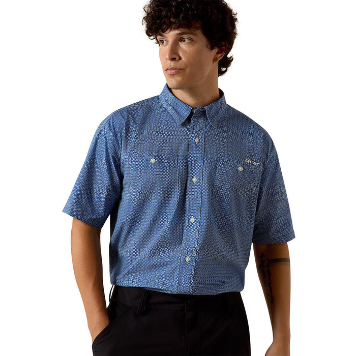 Ariat Men's Blue Quartz Print 360 Airflow Shirt