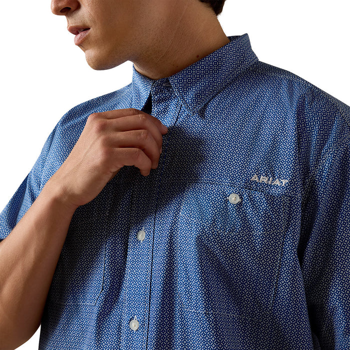 Ariat Men's Blue Quartz Print 360 Airflow Shirt
