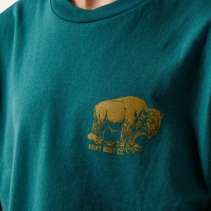 Ariat Boy's Mediterranean Bison Wander Flag Tee Shirt