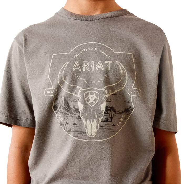 Ariat Boy's Smoked Pearl Desert Badge Tee Shirt