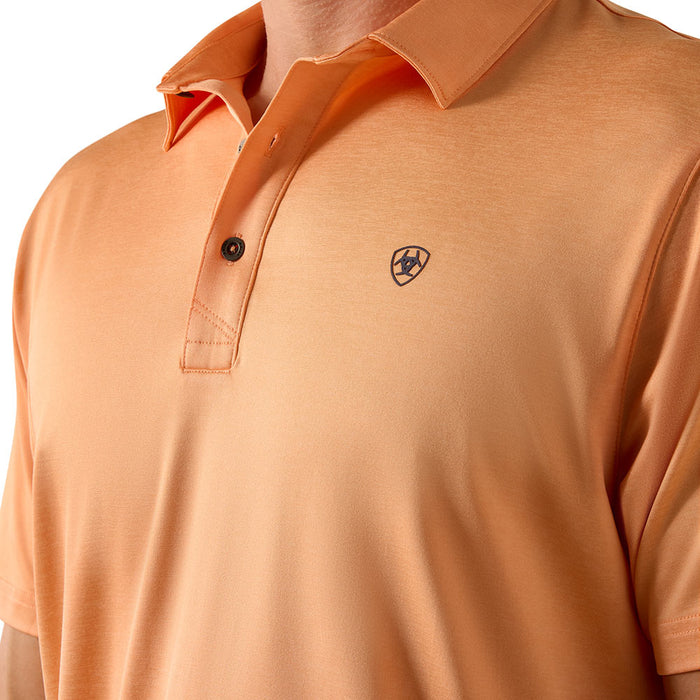 Ariat Men's Cantaloupe Fitted Charger 2.0 Polo