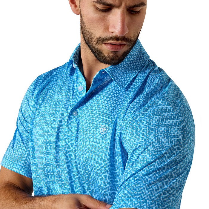 Ariat Men's Ibeza Blue Print Polo