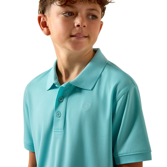 Ariat Boy's Tek Angel Blue Polo
