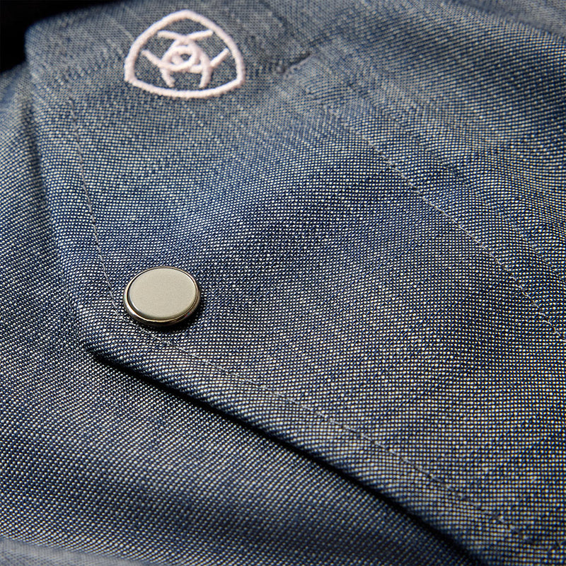 Ariat Men's Chambray Blue Wrinkle Free Slub Shirt