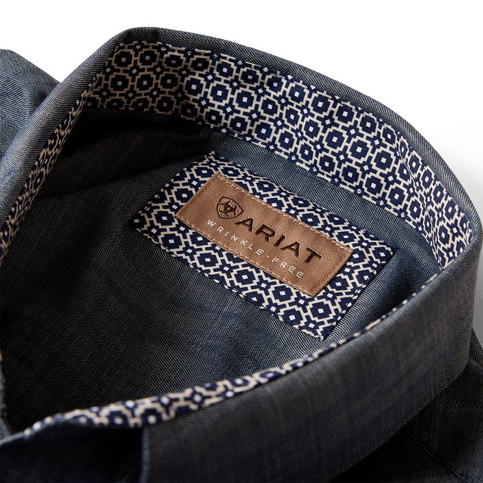 Ariat Men's Chambray Blue Wrinkle Free Slub Shirt