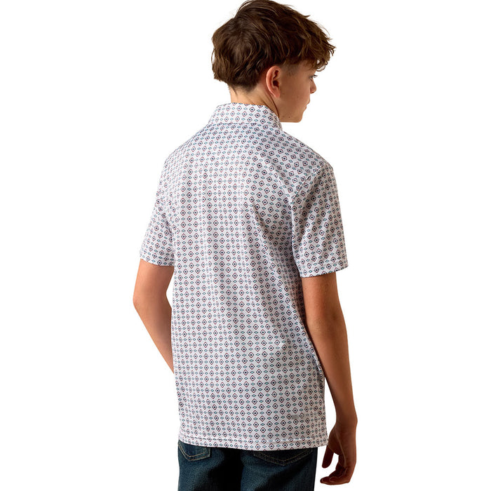 Ariat Boy's Southwest Print Classic Polo