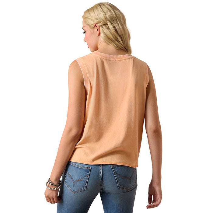 Ariat Women's Orange Chiffon Wild Roper Tank