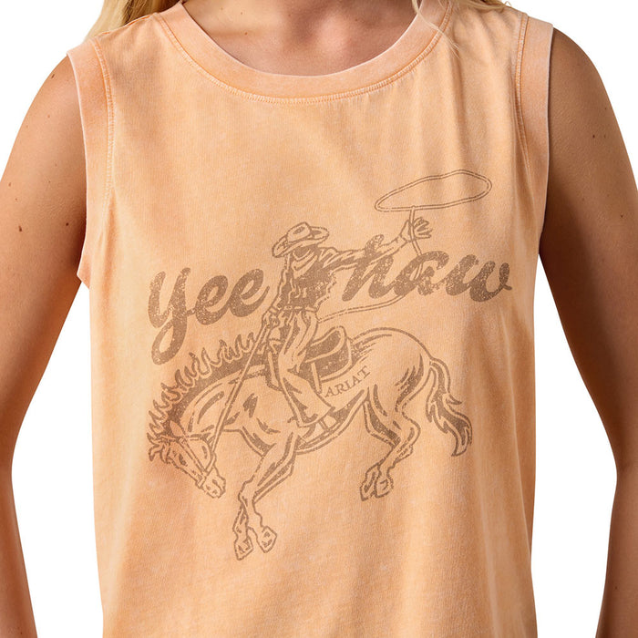 Ariat Women's Orange Chiffon Wild Roper Tank