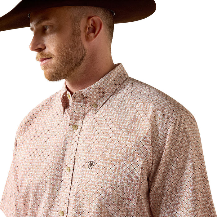 Ariat Men's Almond Oil Nels Geo Print Shirt