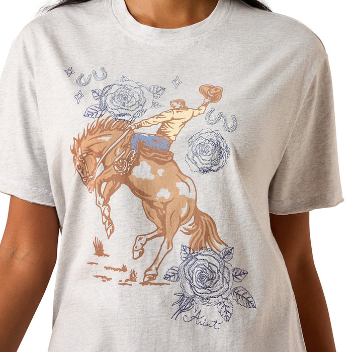 Ariat Women's Cowboy Rose Steel Tee Shirt