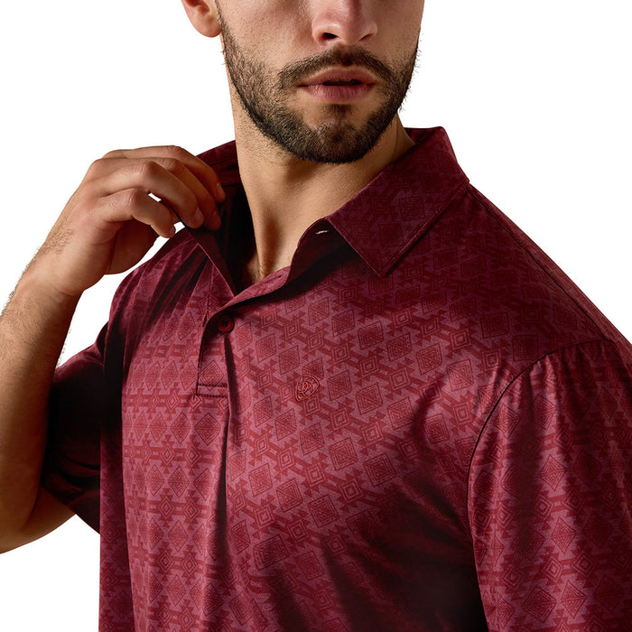 Ariat Men's Scarlet Print Polo