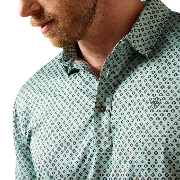 Ariat Men's Beach Glass Fitted Print Polo